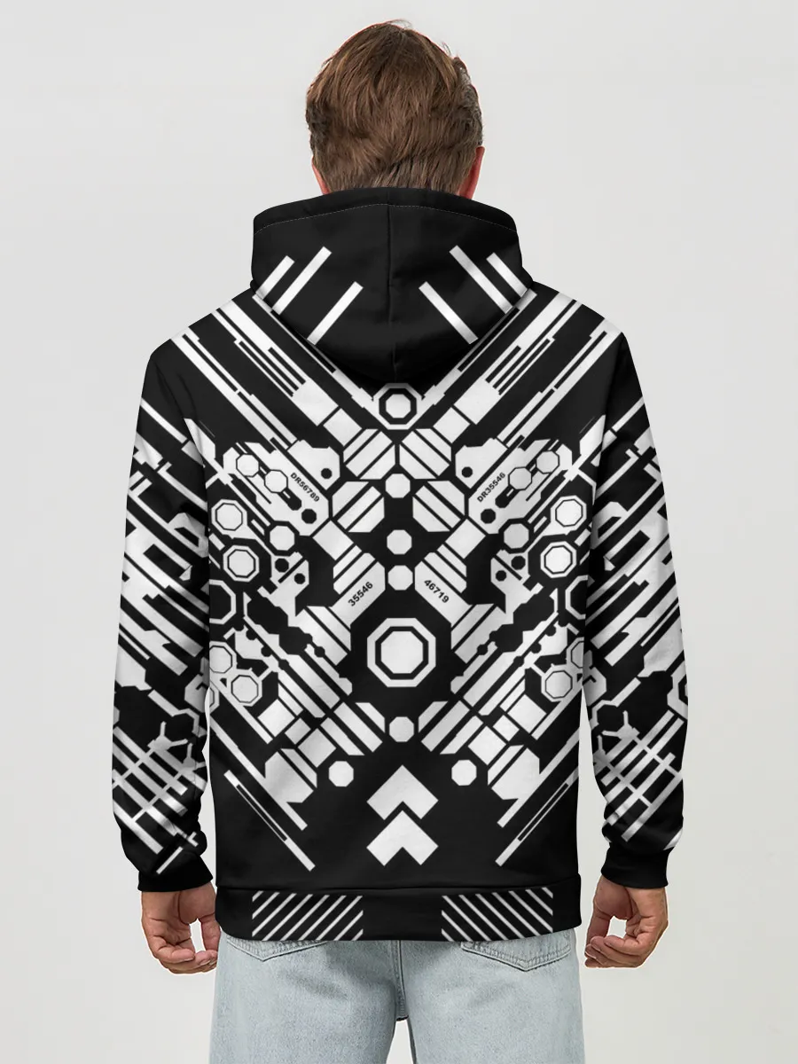 Худи мужской база хлопок / двигатель киберпанк