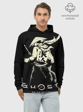 Худи мужской база хлопок / Ghost of Tsushima Samurai