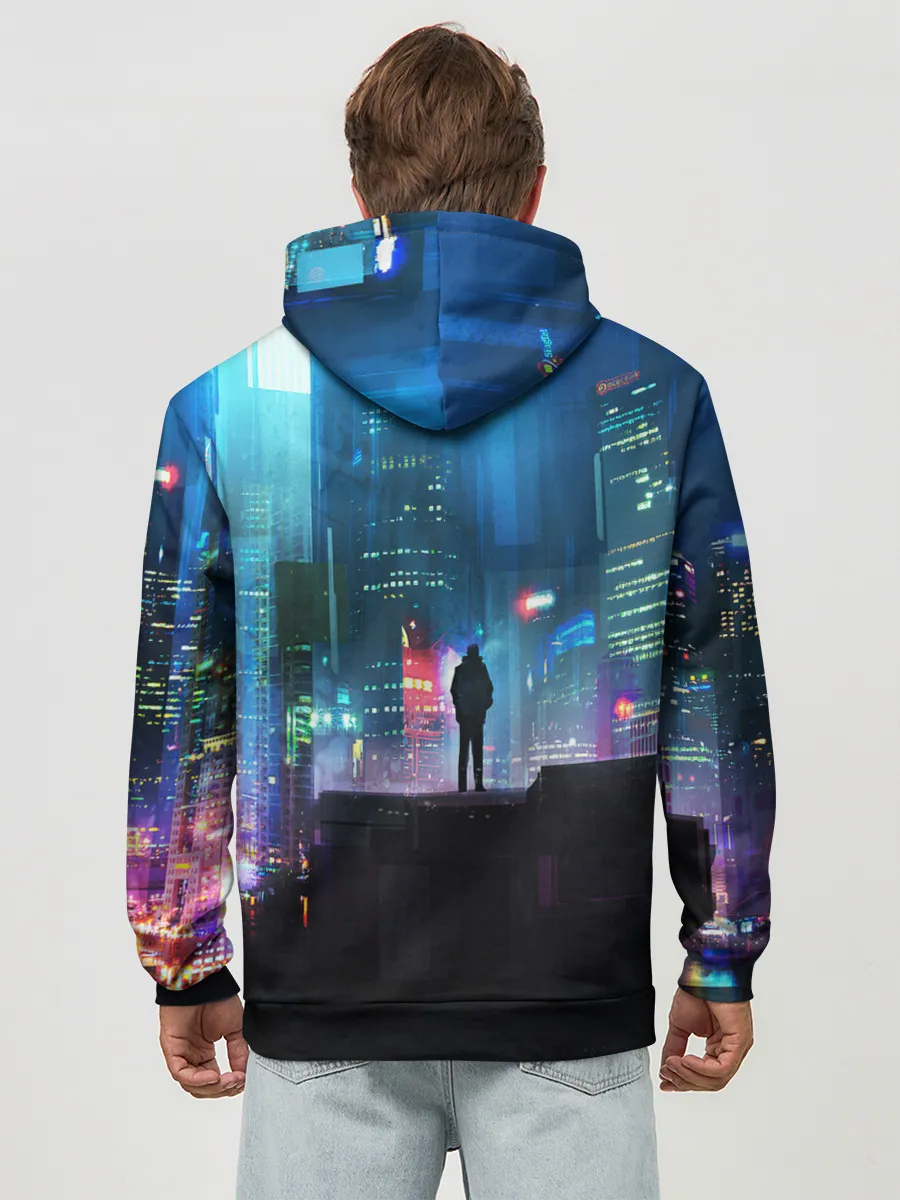 Худи мужской база хлопок / CITY NEON