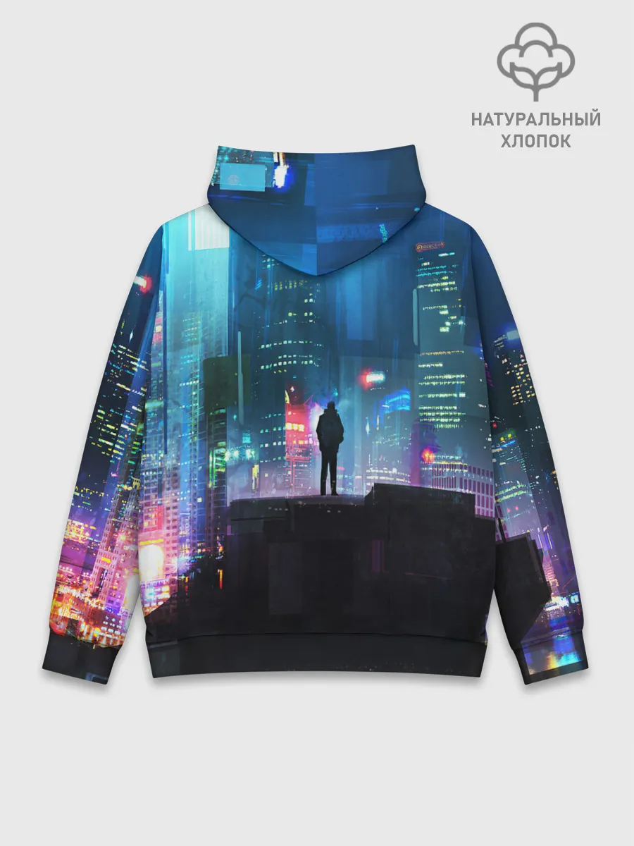 Худи мужской база хлопок / CITY NEON