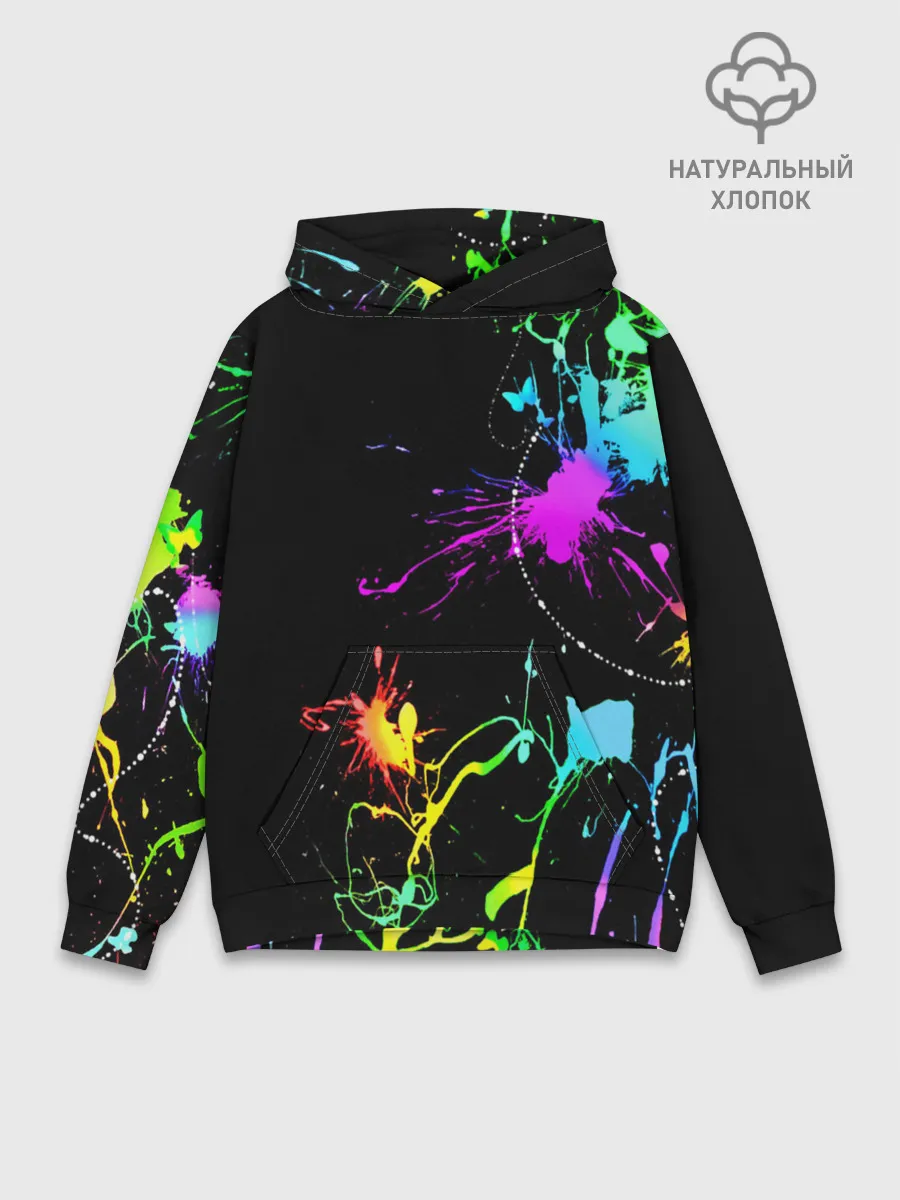Худи мужской база хлопок / НЕОНОВЫЕ КРАСКИ