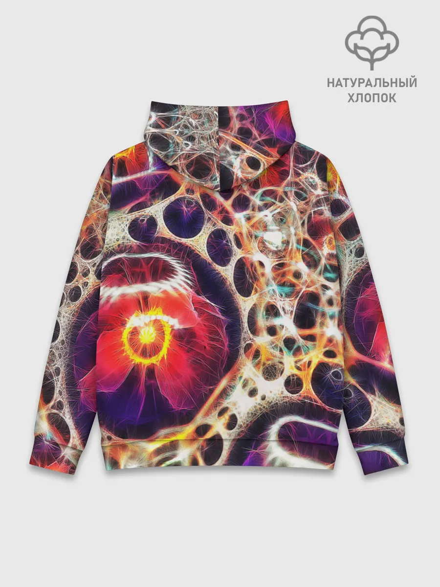 Худи мужской база хлопок / Абстракция / Психоделика