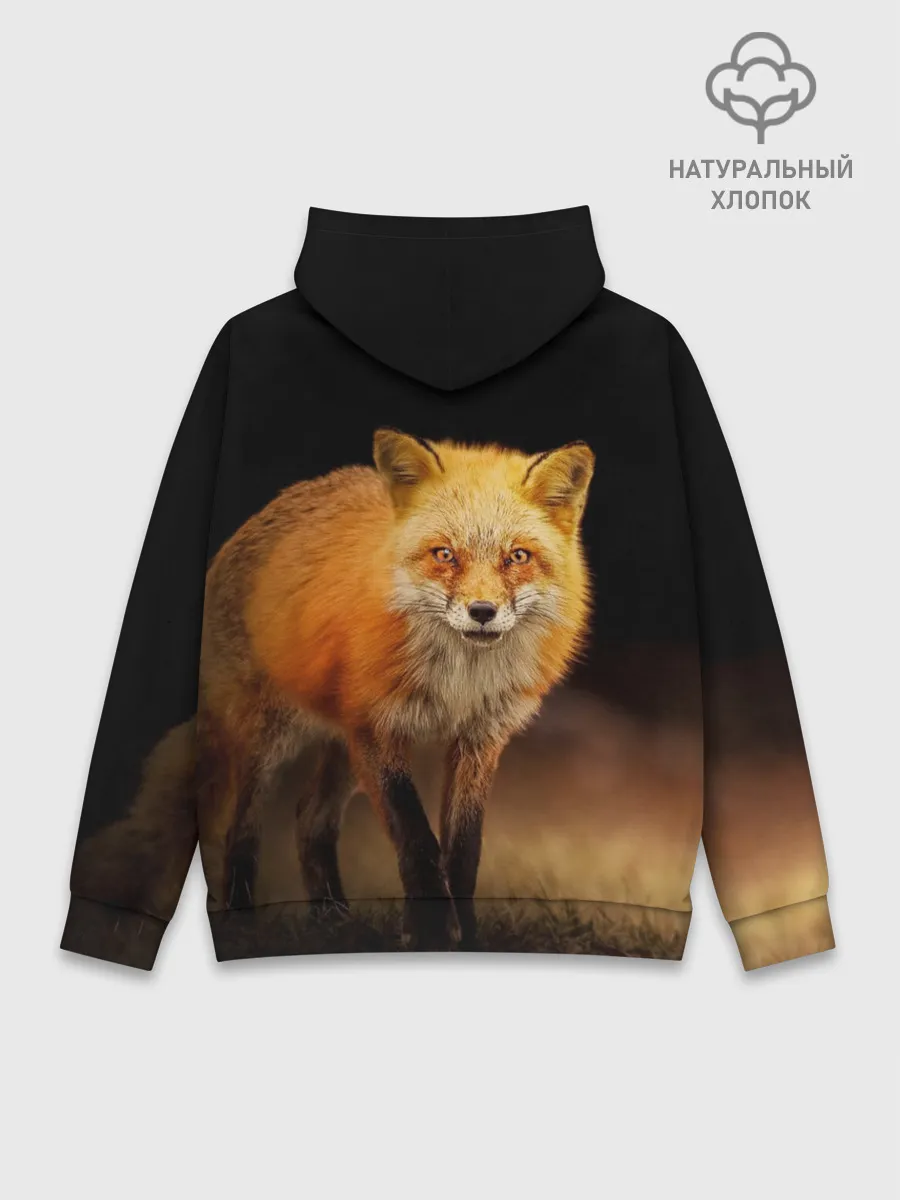 Худи мужской база хлопок / Лиса