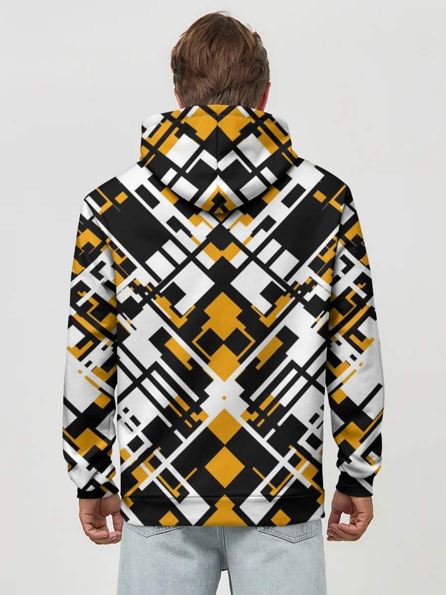 Худи мужской база хлопок / КИБЕРПАНК,ФАНТАСТИКА,ГЕОМЕТРИЯ