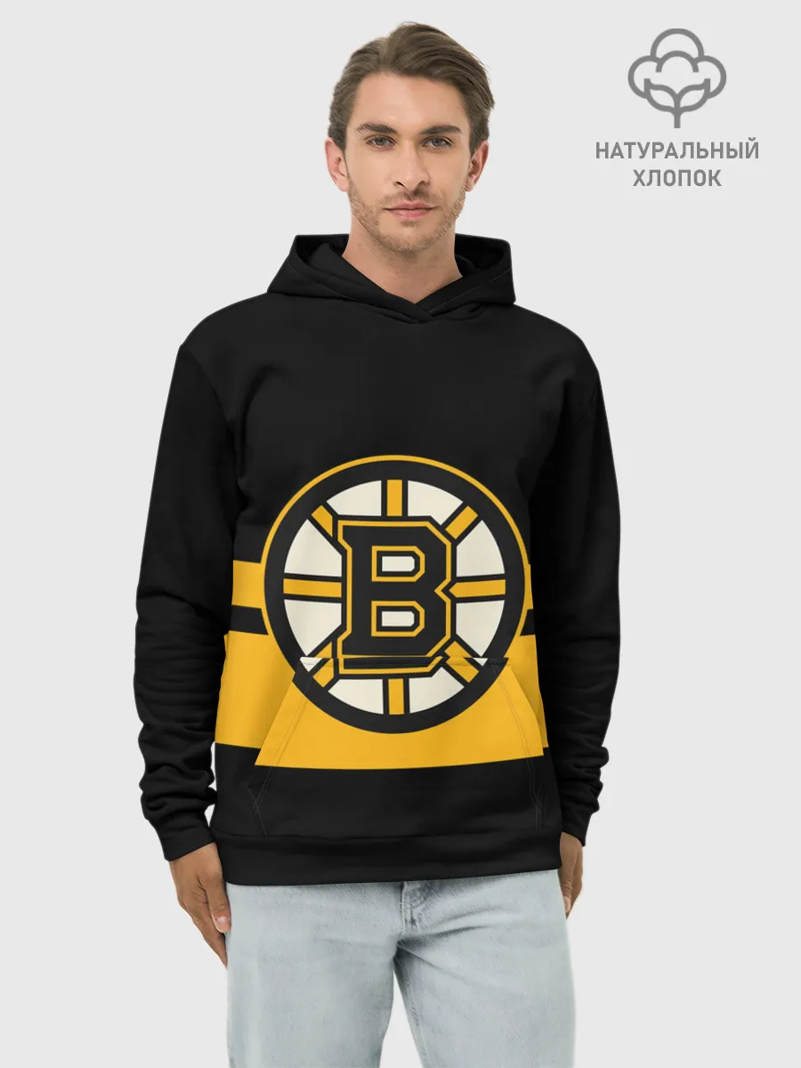 Худи мужской база хлопок / BOSTON BRUINS NHL