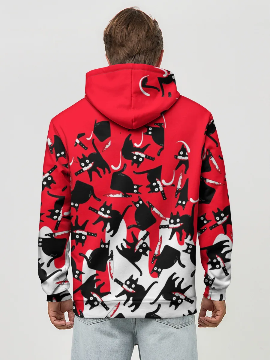 Худи мужской база хлопок / WHAT CAT