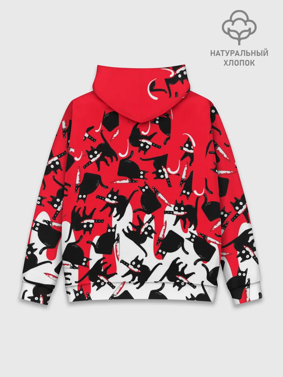 Худи мужской база хлопок / WHAT CAT