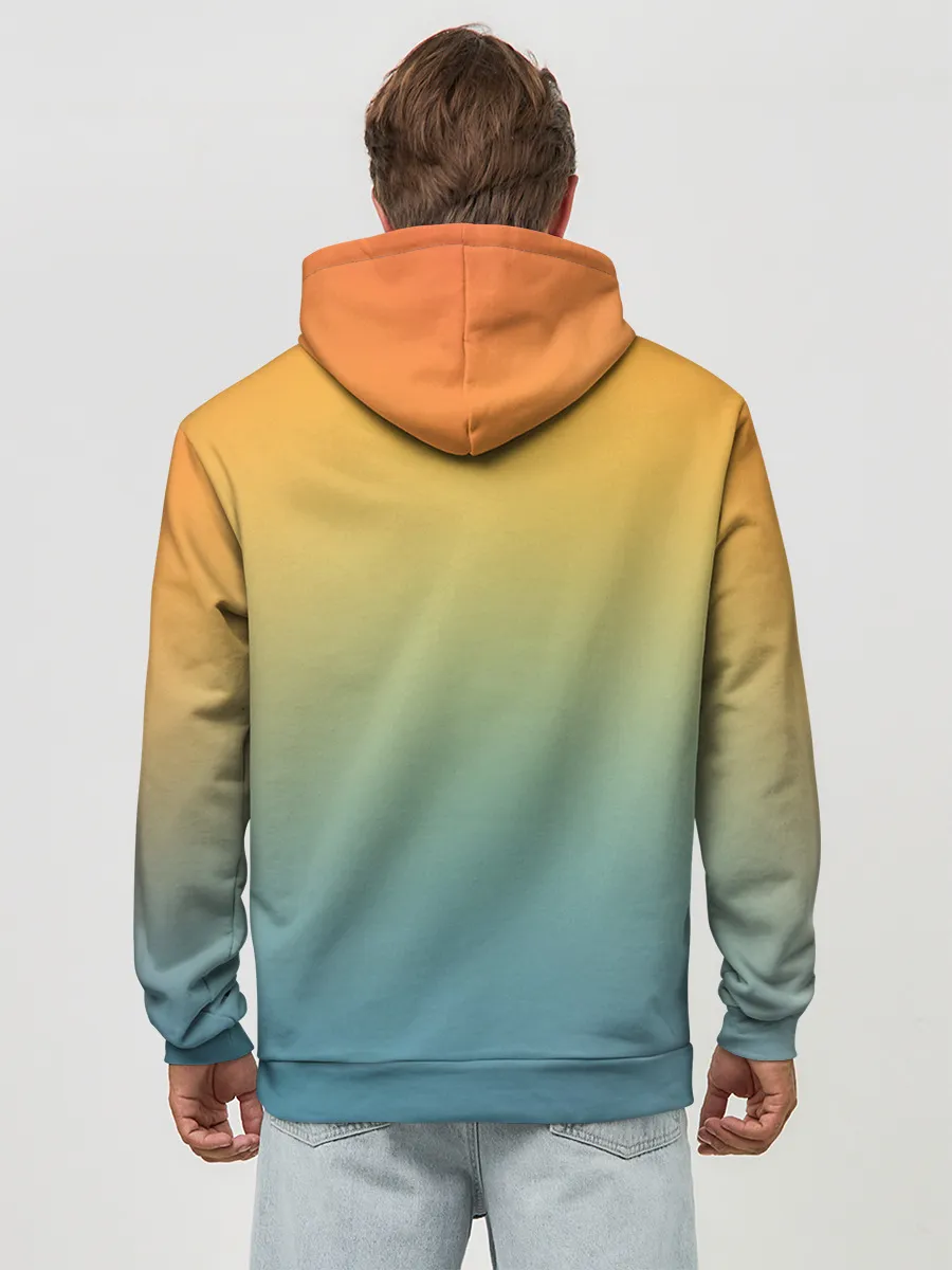 Худи мужской база хлопок / Мягкий летний градиент