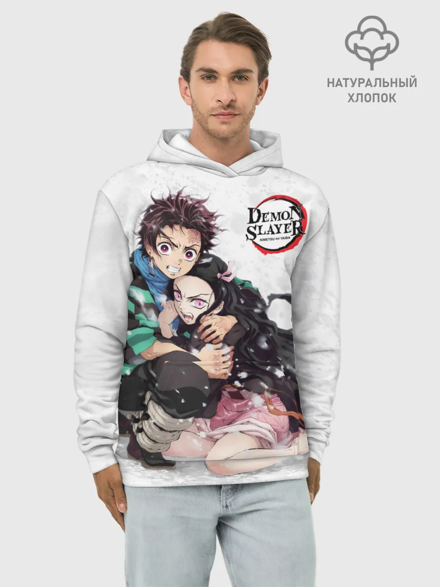 Худи мужской база хлопок / Клинок, рассекающий демонов