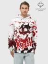 Худи мужской база хлопок / KILLA красные следы