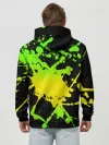 Худи мужской база хлопок / KILLA зеленые брызги