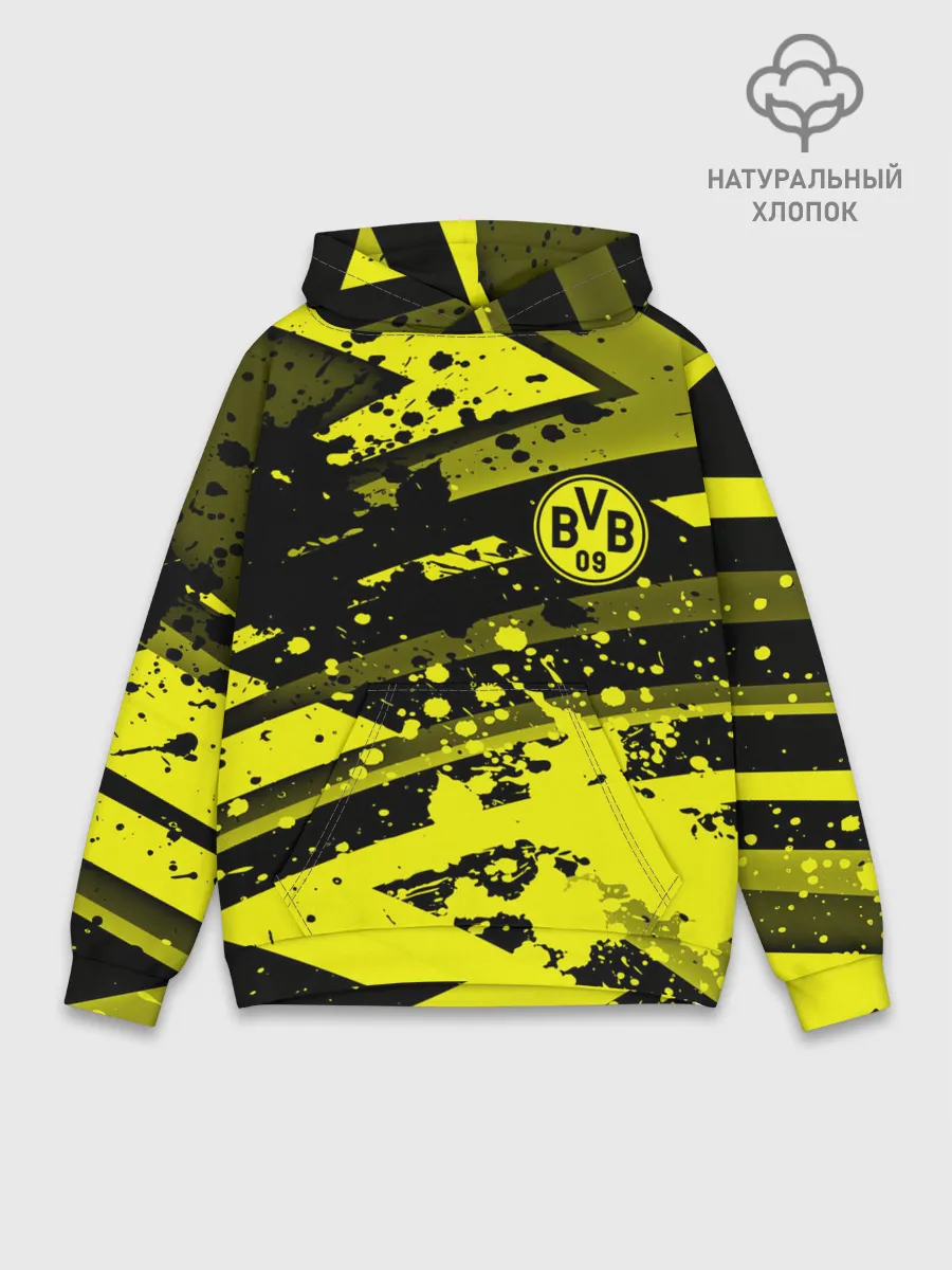 Худи мужской база хлопок / Borussia Dortmund