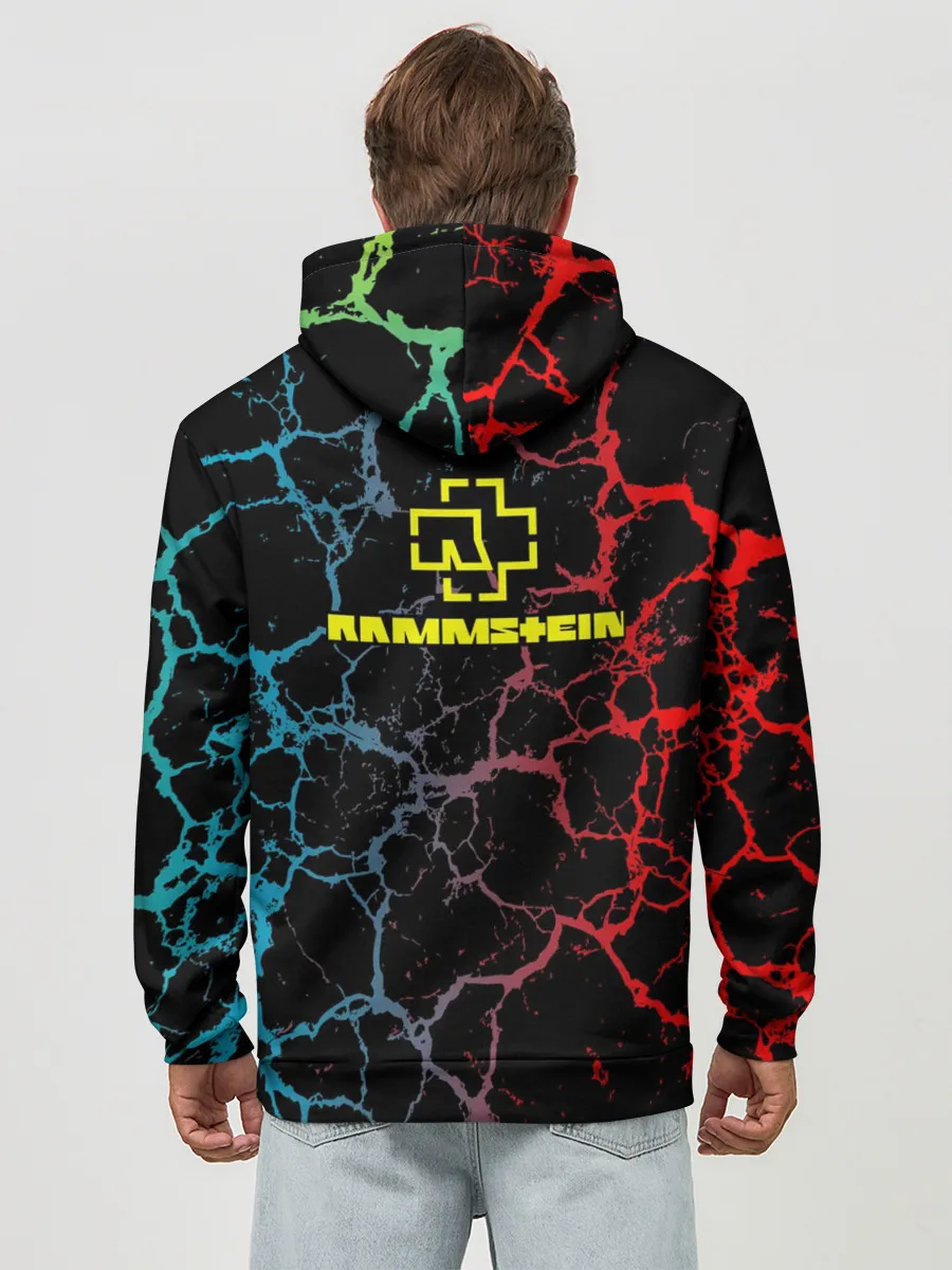 Худи мужской база хлопок / Rammstein трещины
