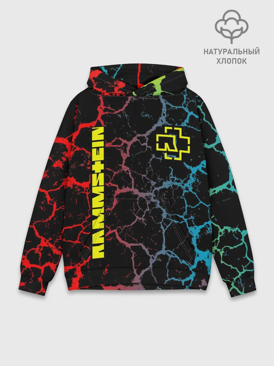 Худи мужской база хлопок / Rammstein трещины