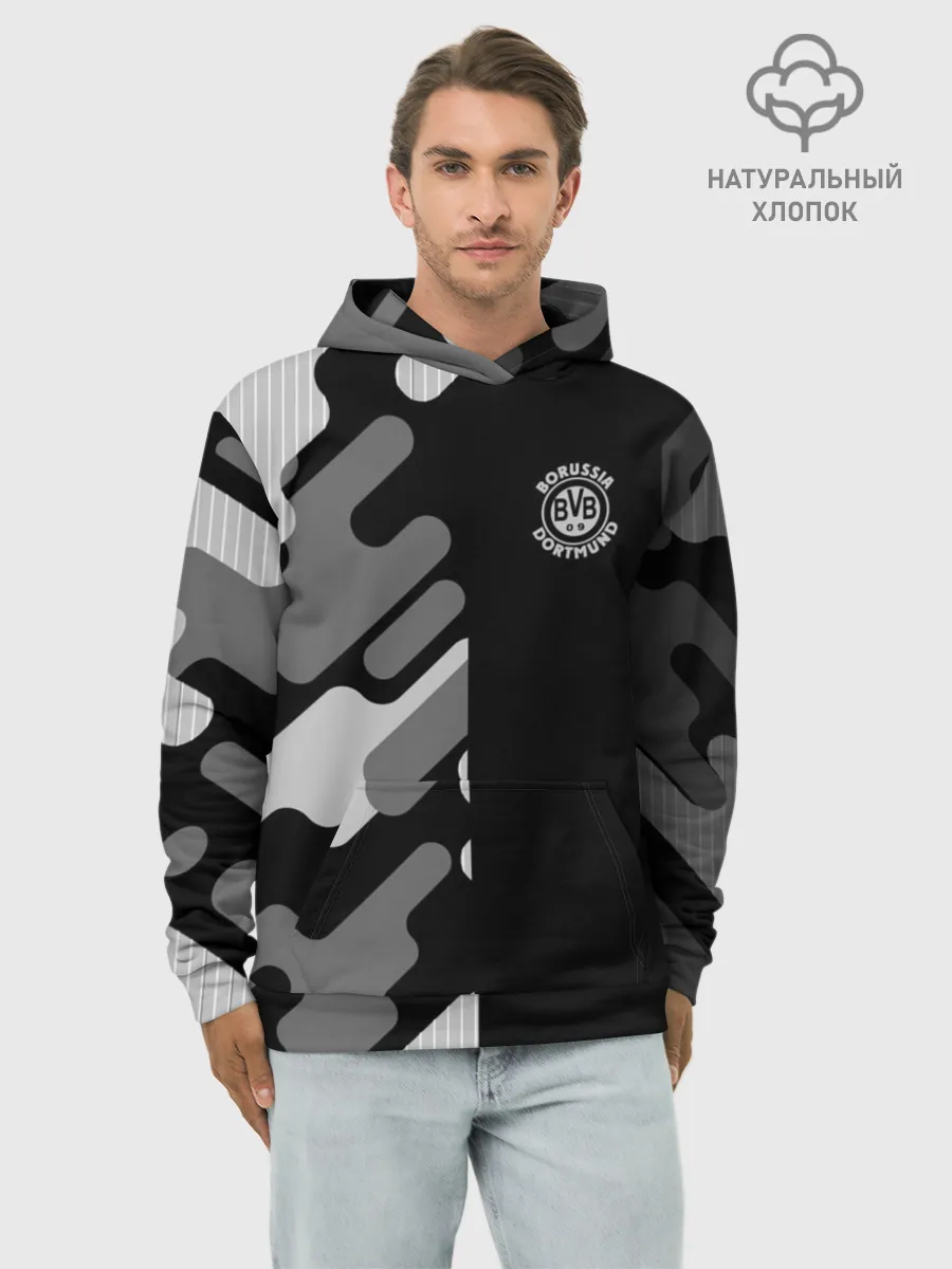 Худи мужской база хлопок / FC Borussia