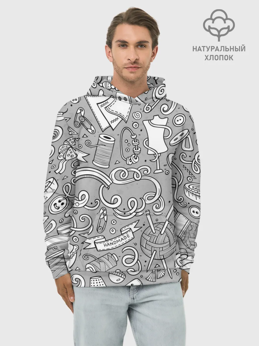 Худи мужской база хлопок / handmade