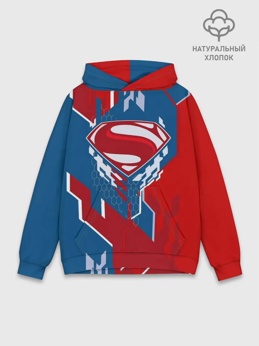 Худи мужской база хлопок / Знак Супермен