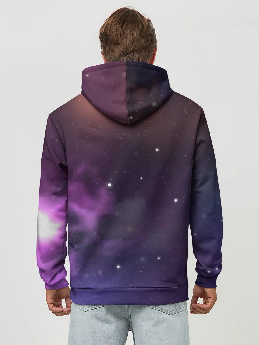 Худи мужской база хлопок / Космические туманности