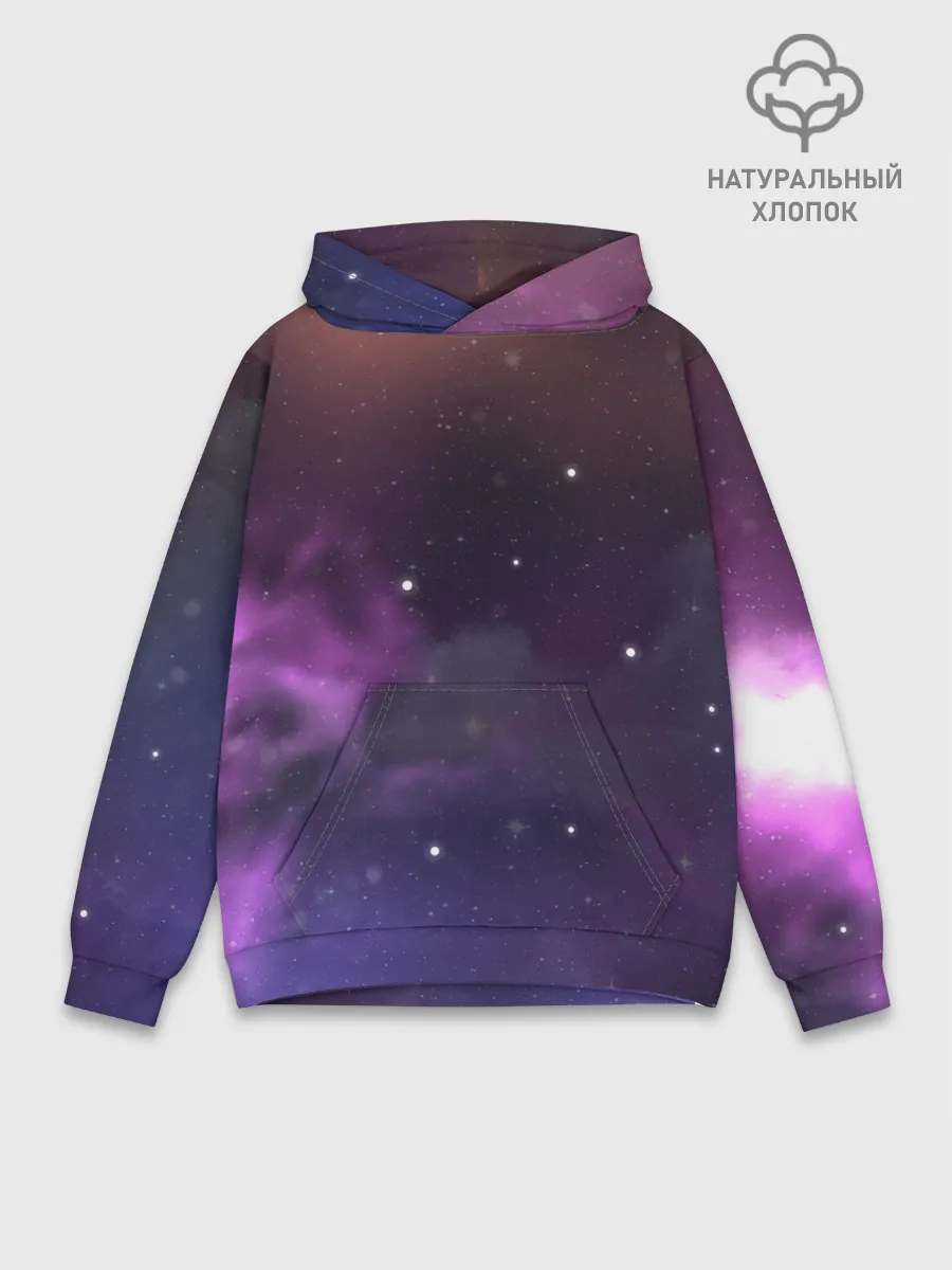 Худи мужской база хлопок / Космические туманности