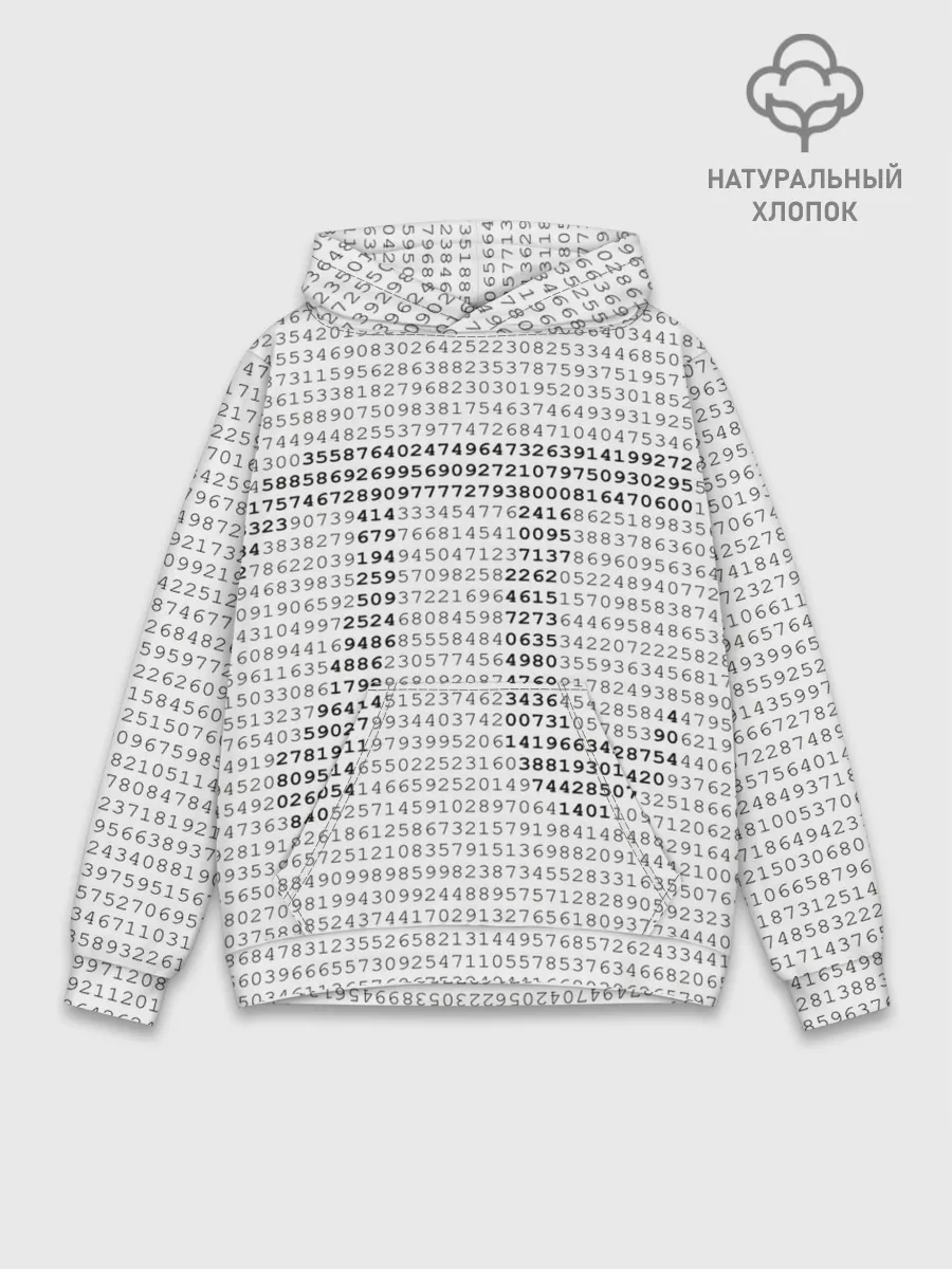 Худи мужской база хлопок / Число пи