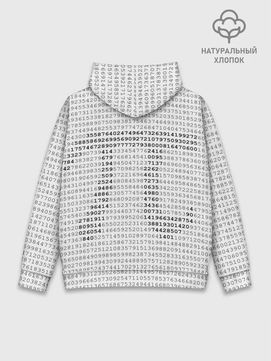 Худи мужской база хлопок / Число пи