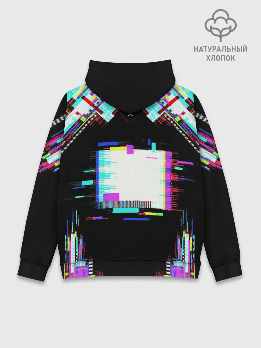 Худи мужской база хлопок / Glitch VHS
