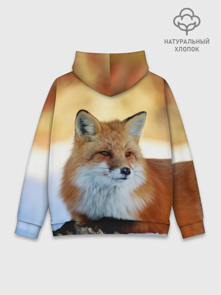 Худи мужской база хлопок / Лиса