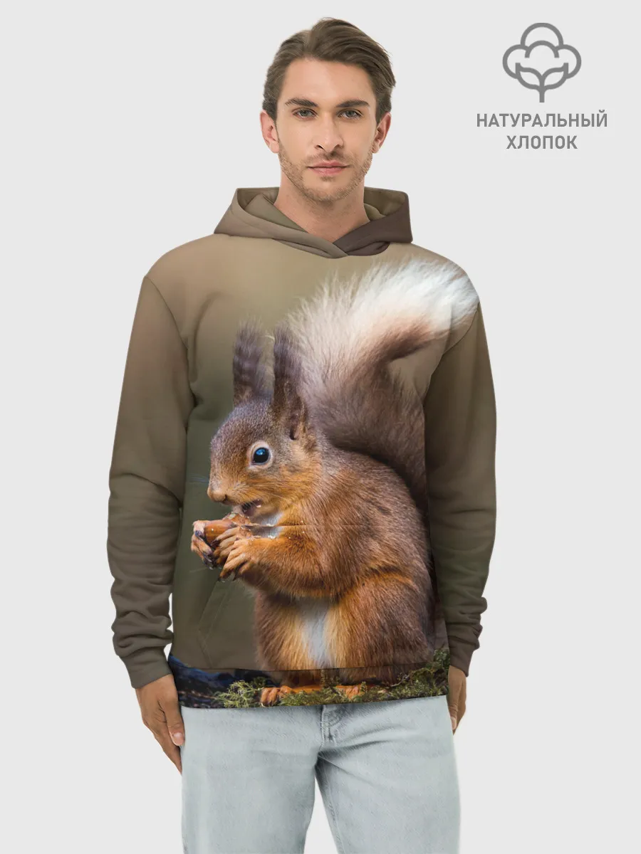 Худи мужской база хлопок / Белка