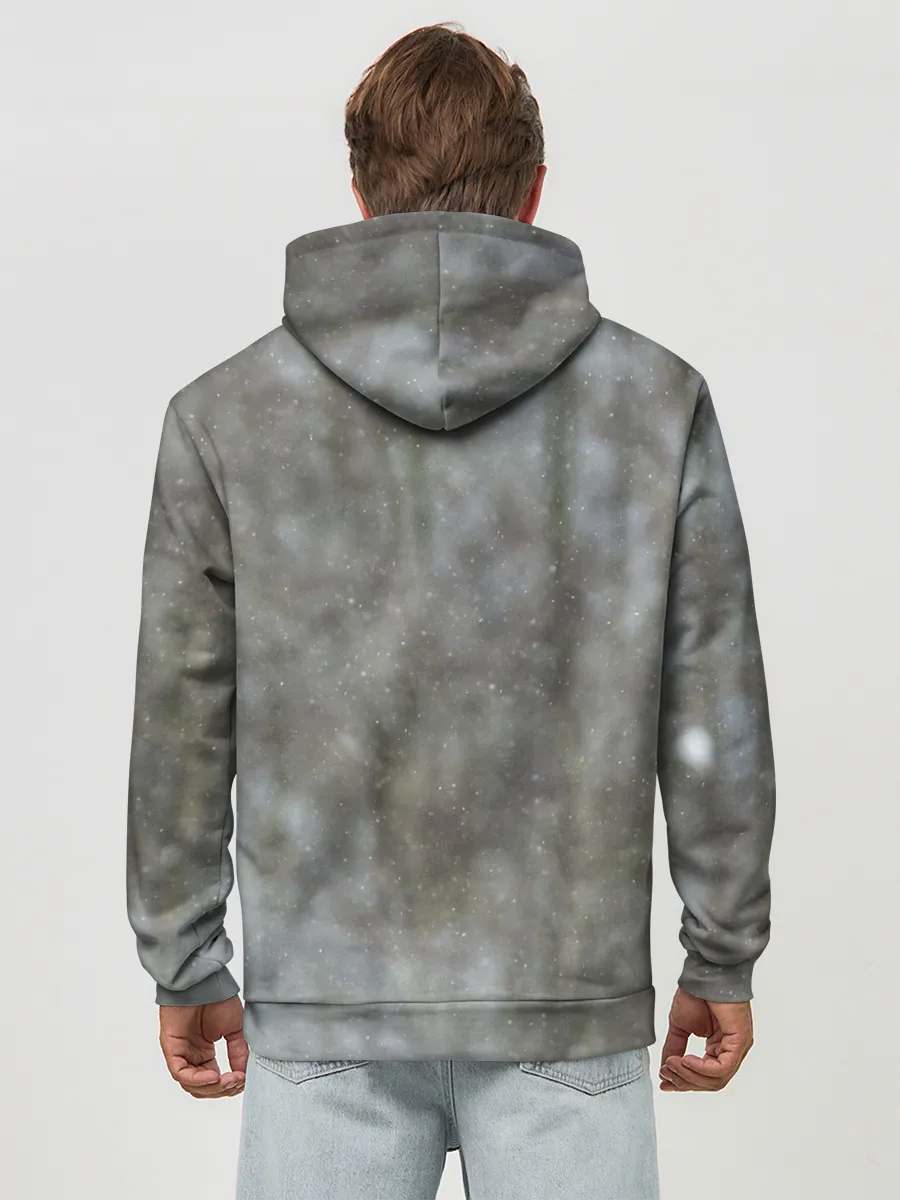 Худи мужской база хлопок / Волк и снег