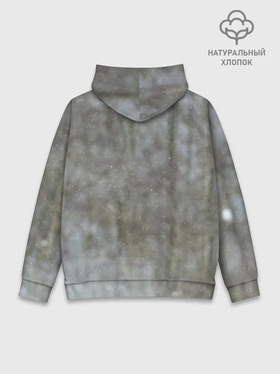 Худи мужской база хлопок / Волк и снег