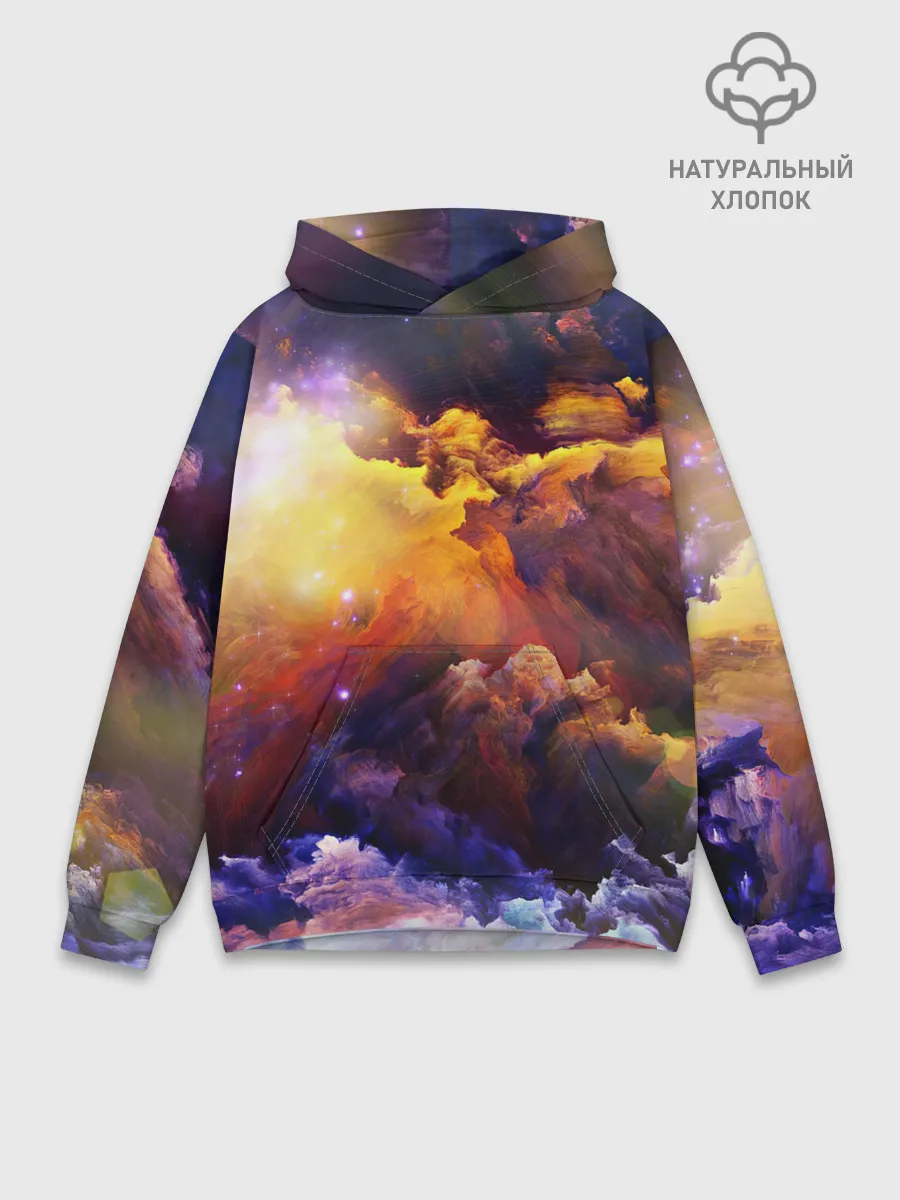 Худи мужской база хлопок / Яркий свет