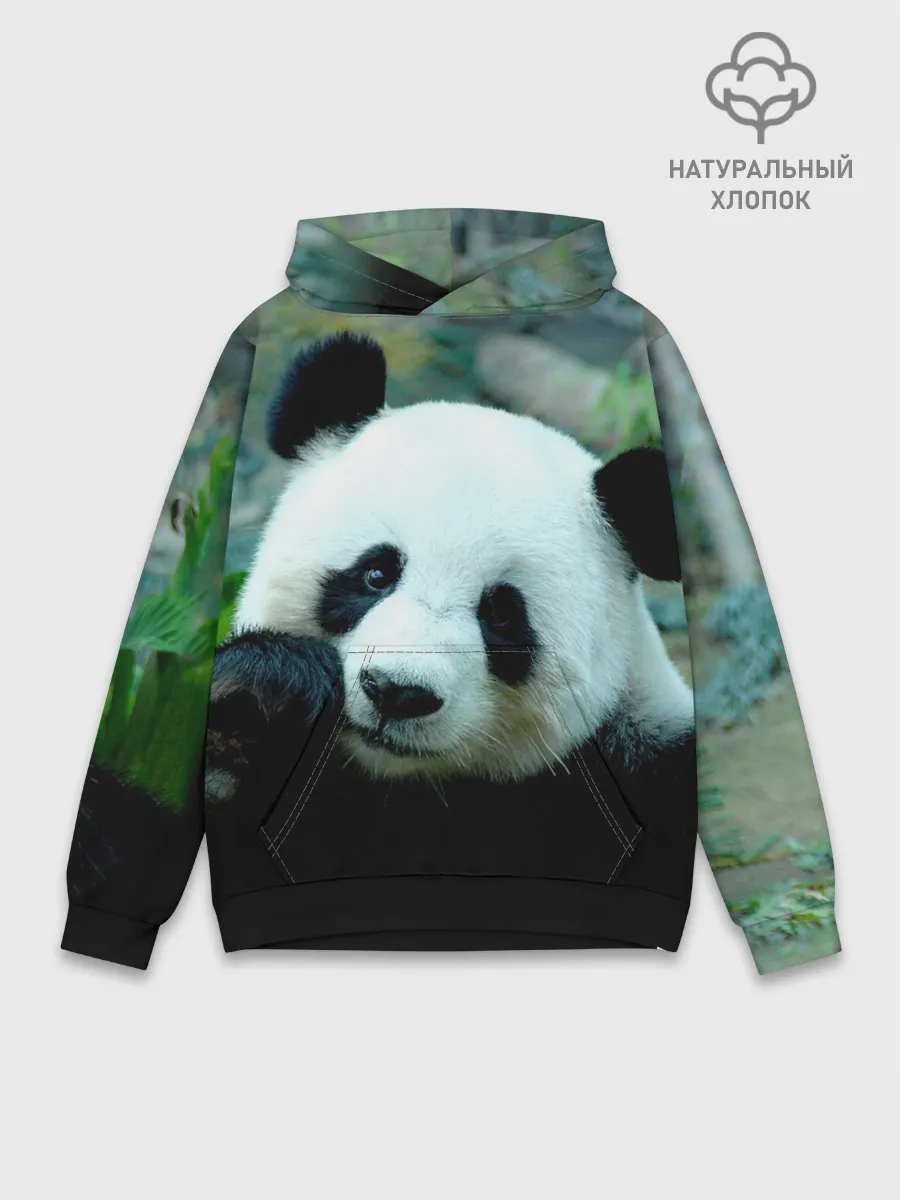 Худи мужской база хлопок / Панда