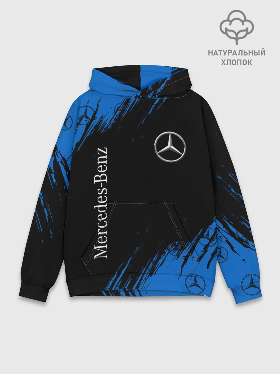 Худи мужской база хлопок / MERCEDES / МЕРСЕДЕС