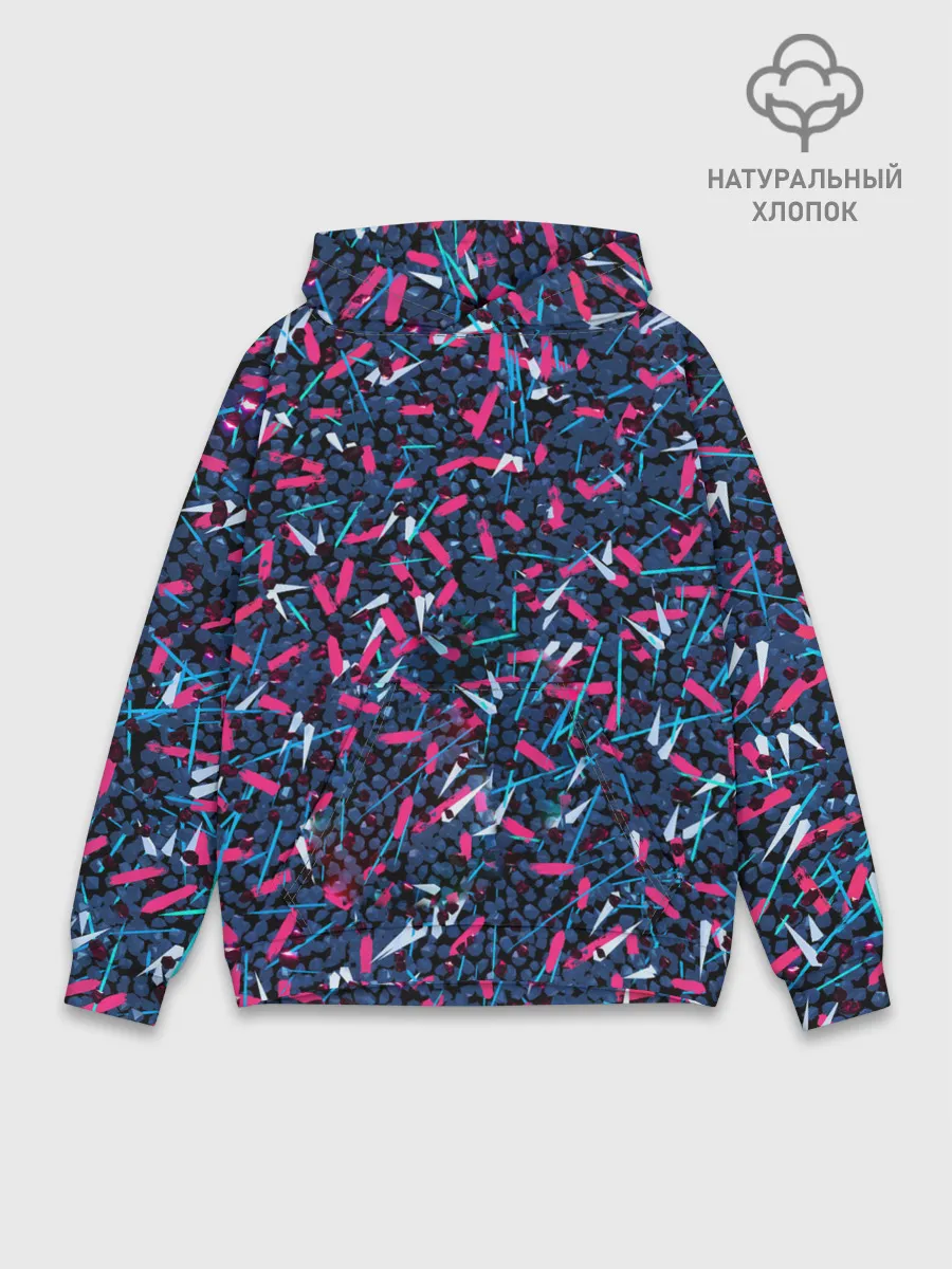 Худи мужской база хлопок / Кристаллы и линии