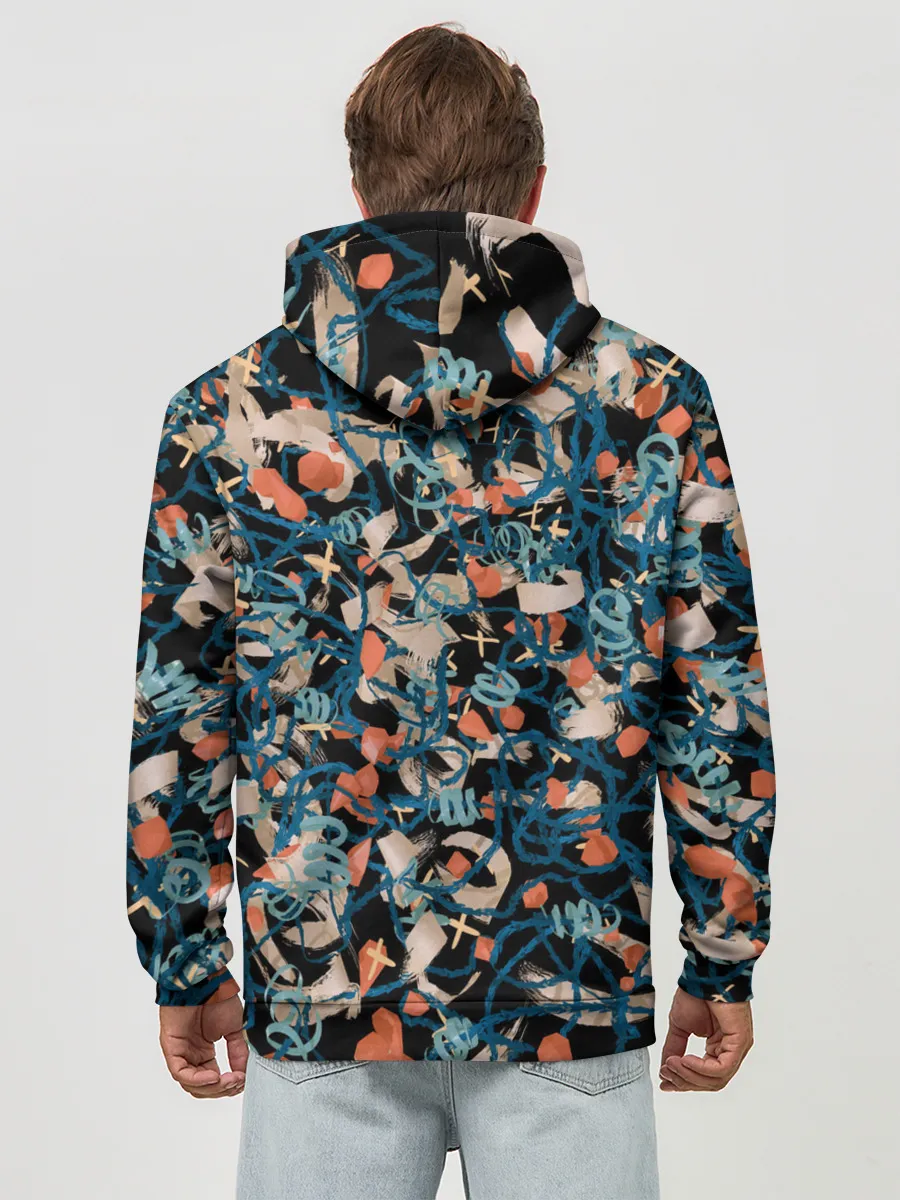 Худи мужской база хлопок / Линии в пространстве