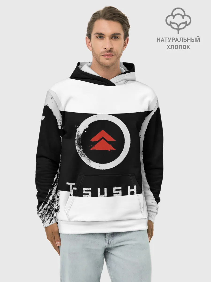 Худи мужской база хлопок / Ghost of Tsushima