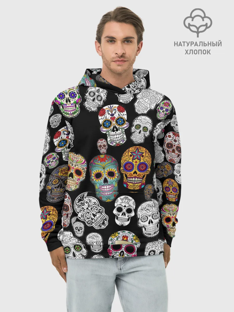 Худи мужской база хлопок / Мексиканский праздник