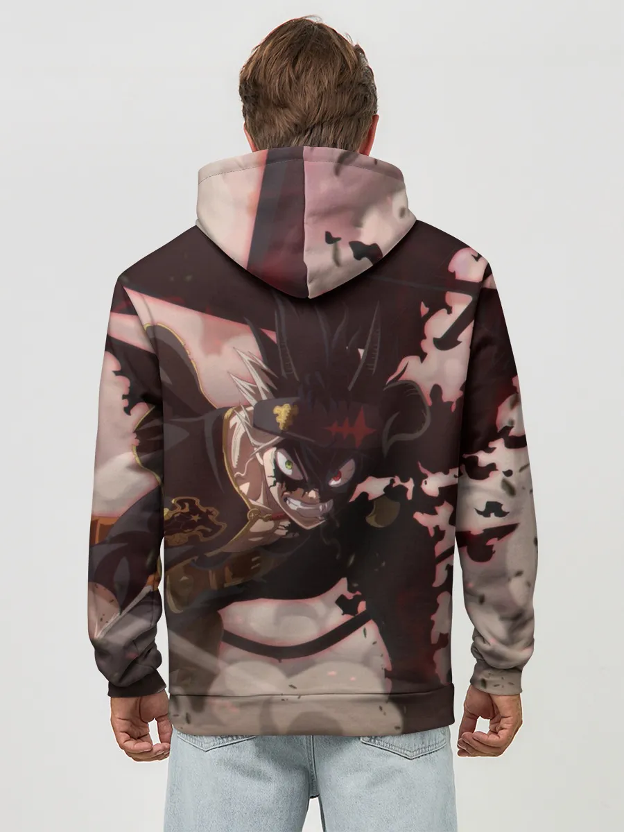 Худи мужской база хлопок / Астер в боевой позе