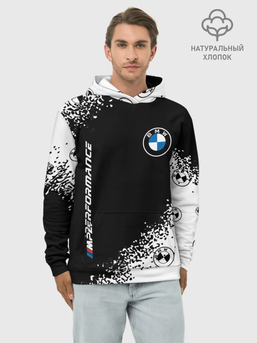 Худи мужской база хлопок / BMW / БМВ