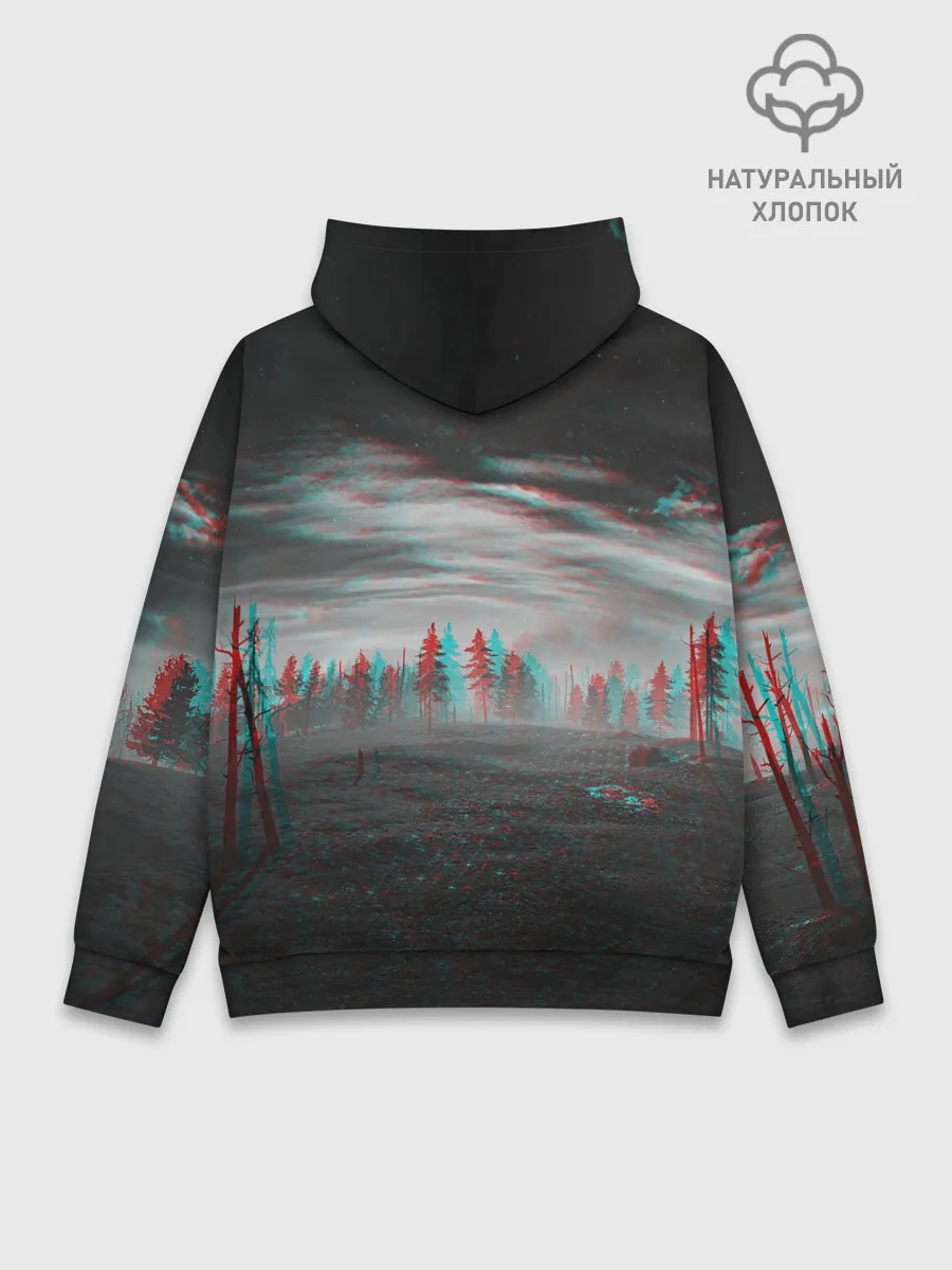 Худи мужской база хлопок / Siren Head Horror Glitch