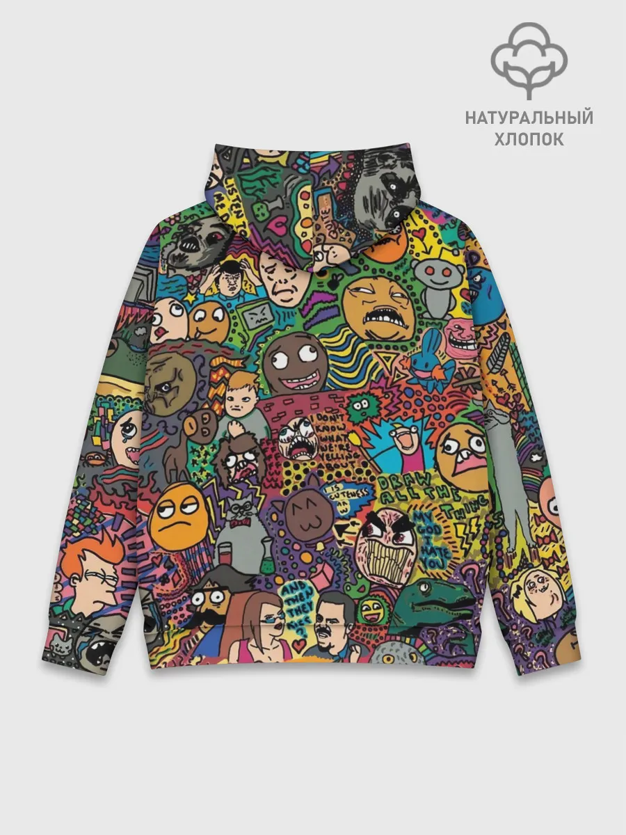 Худи мужской база хлопок / Цветные мемы из ВК