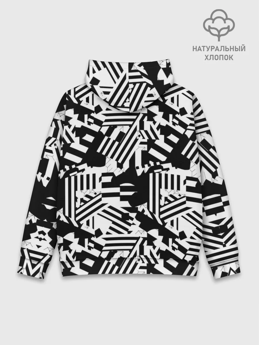 Худи мужской база хлопок / Хаотичные линии