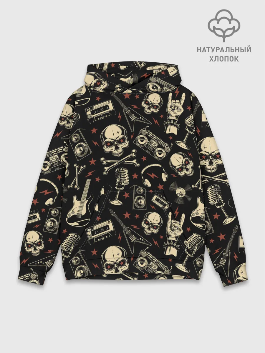 Худи мужской база хлопок / Рок!