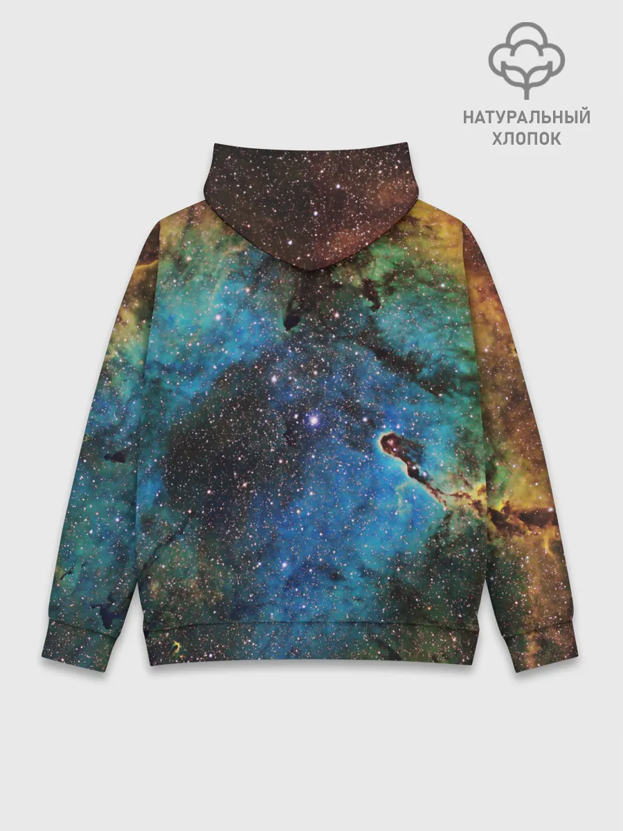 Худи мужской база хлопок / Туманный космос