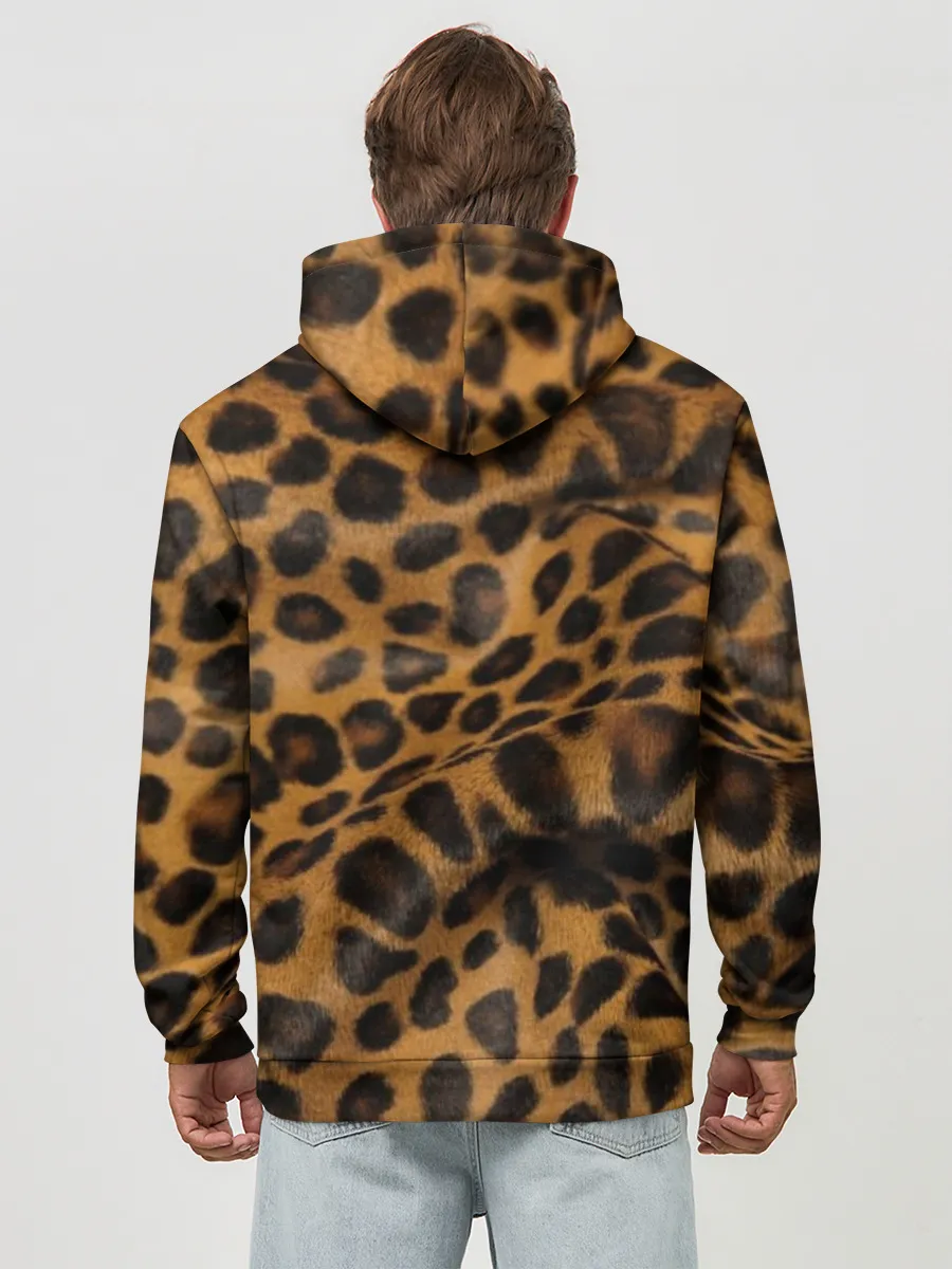 Худи мужской база хлопок / Леопард