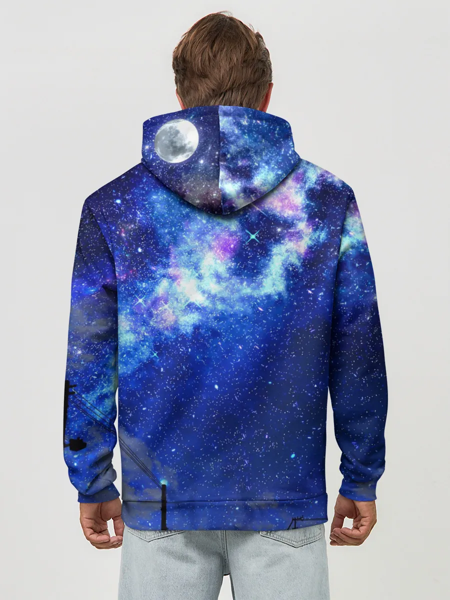 Худи мужской база хлопок / Ночное Небо