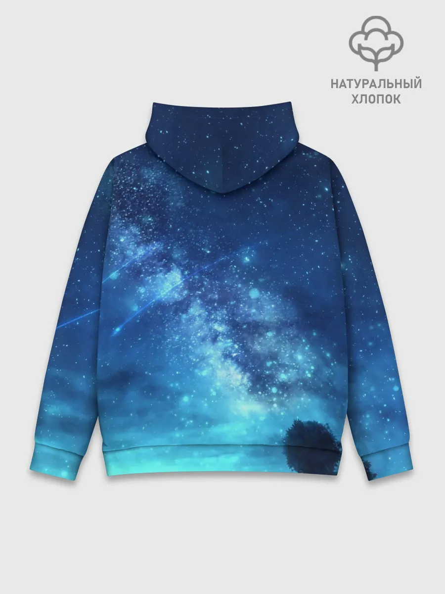 Худи мужской база хлопок / Синяя Небо