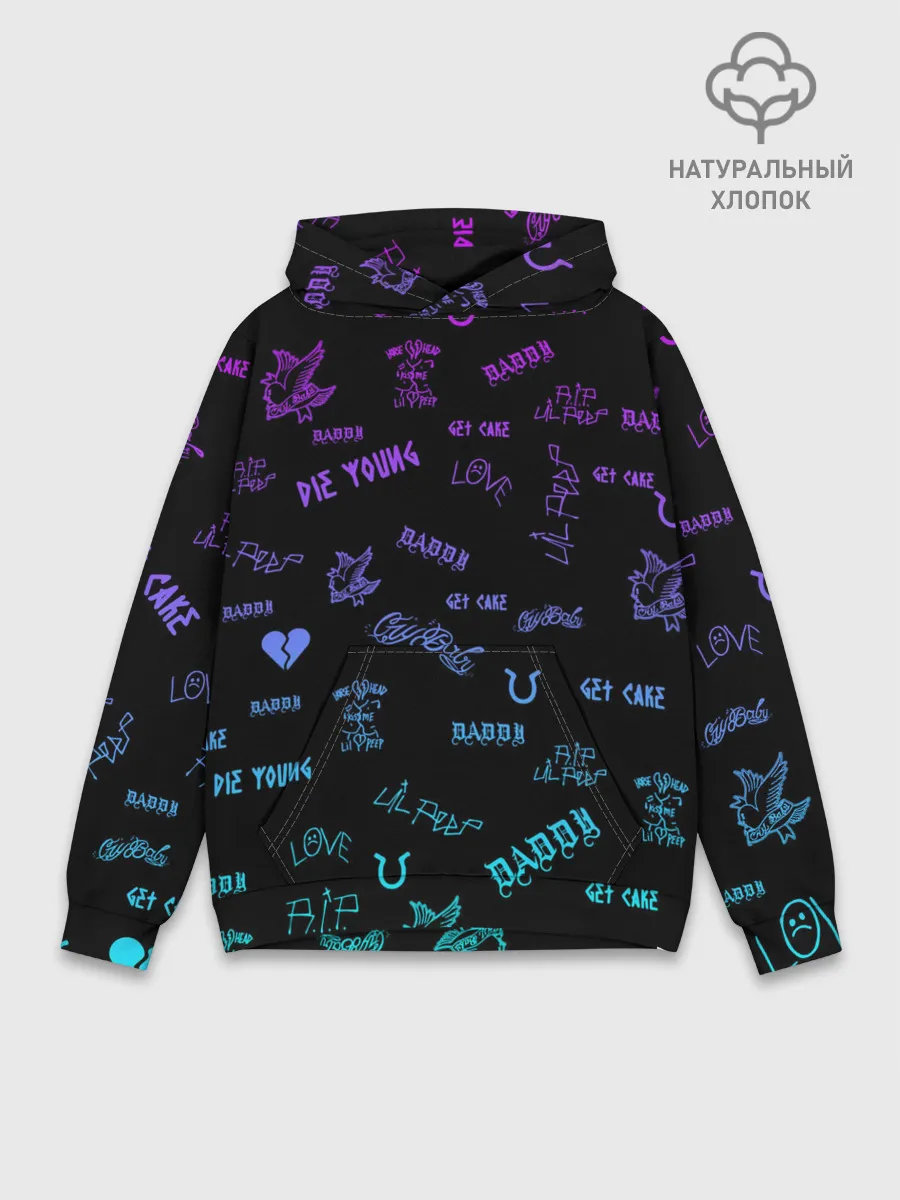 Худи мужской база хлопок / Lil Peep