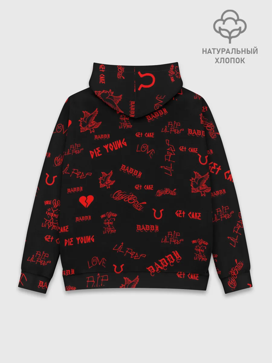 Худи мужской база хлопок / Lil Peep