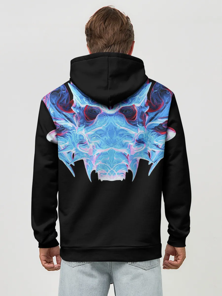 Худи мужской база хлопок / Череп Психоделика